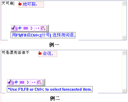 Chinese Input Forecast